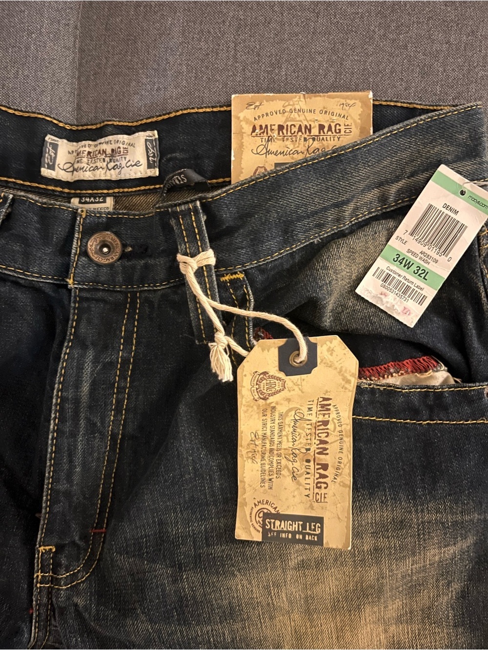 American Rag Men’s Dark Indigo Straight Leg Jeans